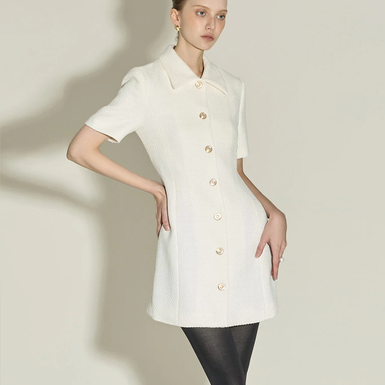 D5432 Tweed Mini Dress - Image 2