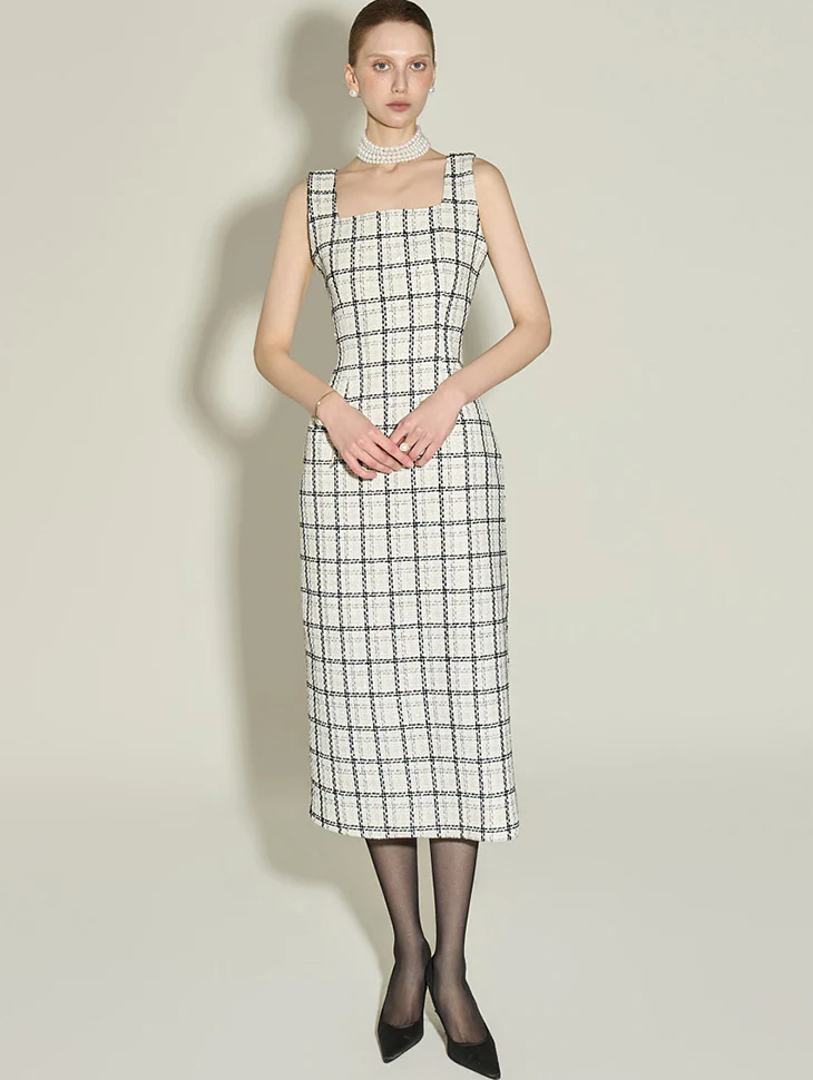 D5447 Tweed Dress
