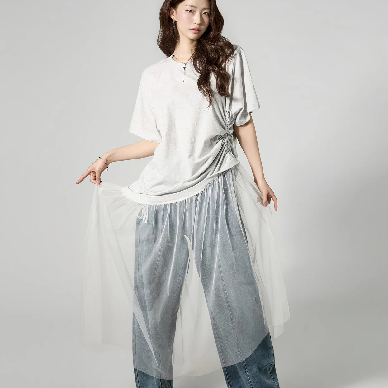 D5476 Side Shirred Dress - Image 2