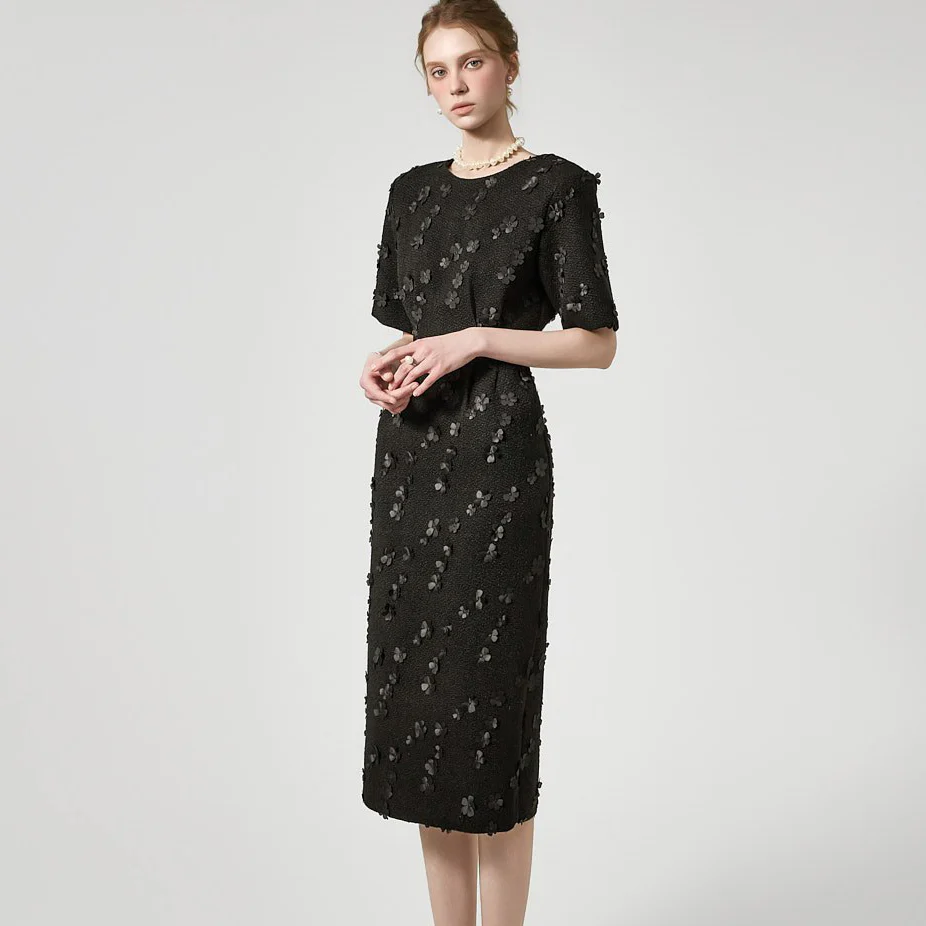 D5481 Flower Slim Dress - Image 2