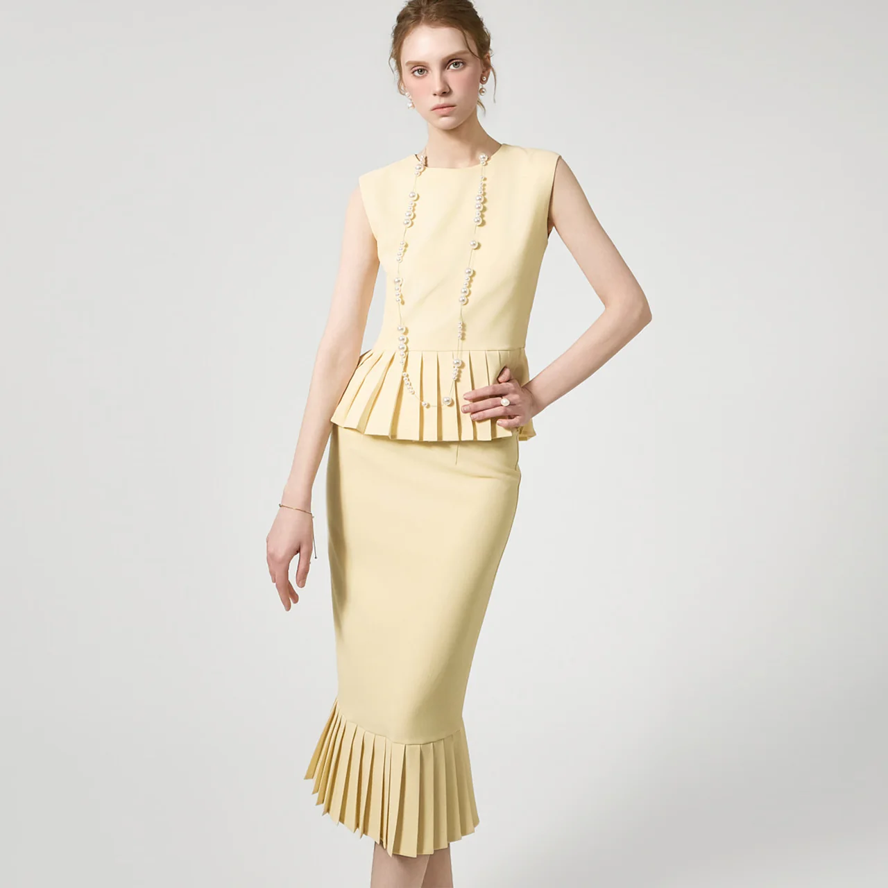 D5482 Pleated Two-Piece Set - Image 2