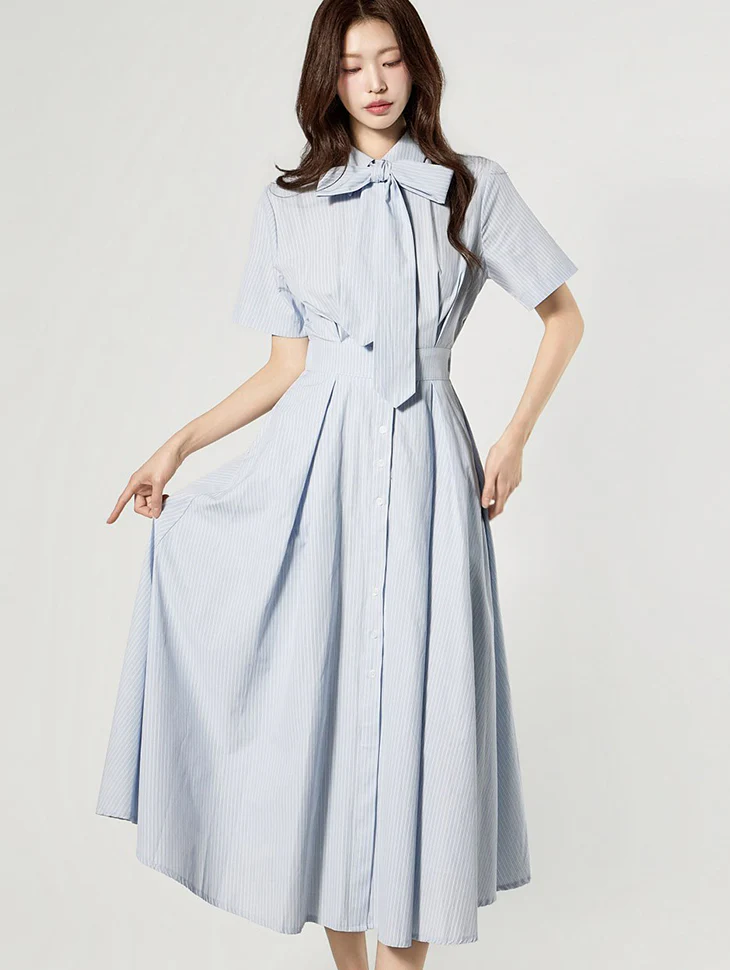 D5503 Ribbon Tie Dress