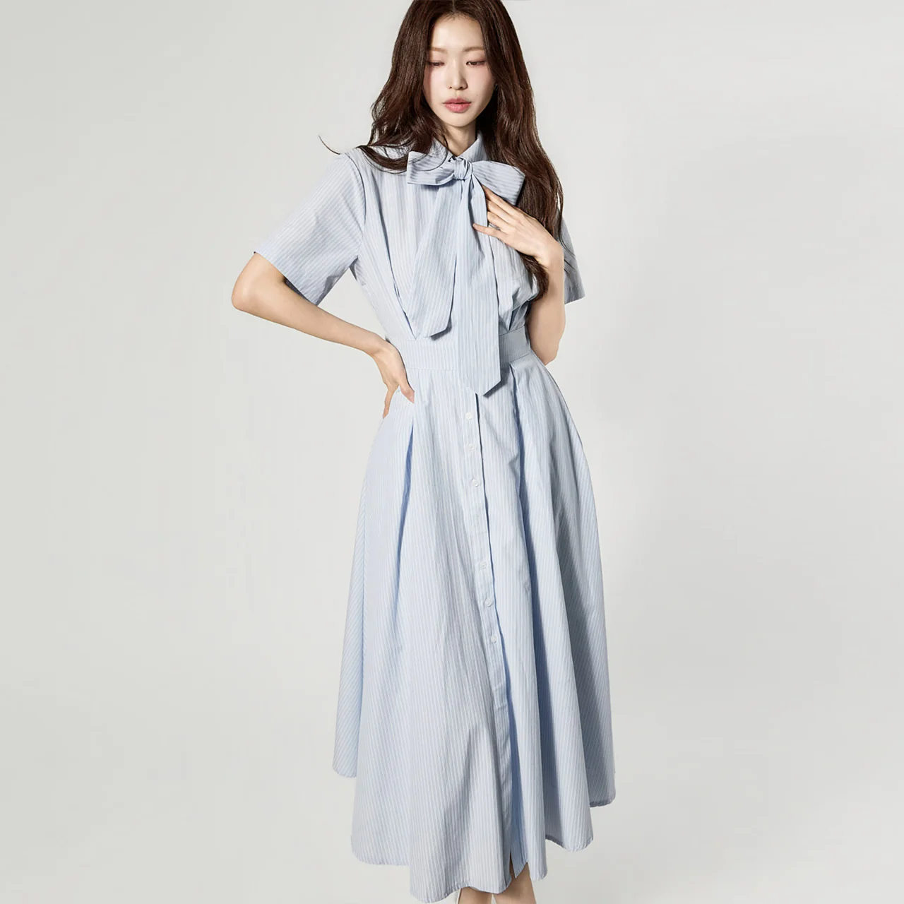 D5503 Ribbon Tie Dress - Image 2