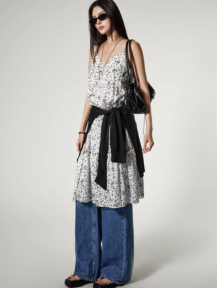 D5527 Studded Sleeveless Dress