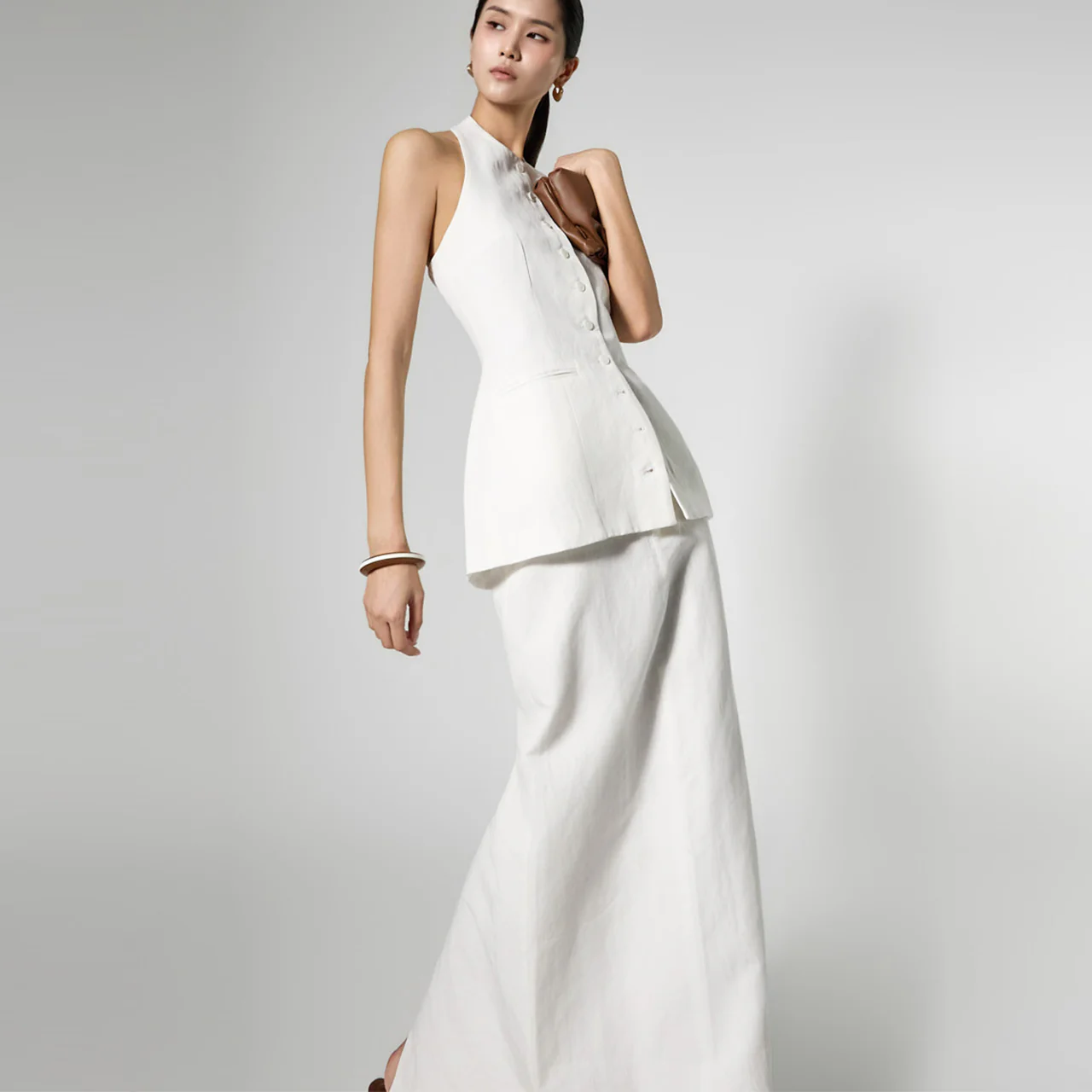 D5528 Halter Vest Two-Piece Set - Image 2