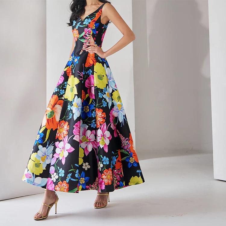 D9422 Floral Dress - Image 2