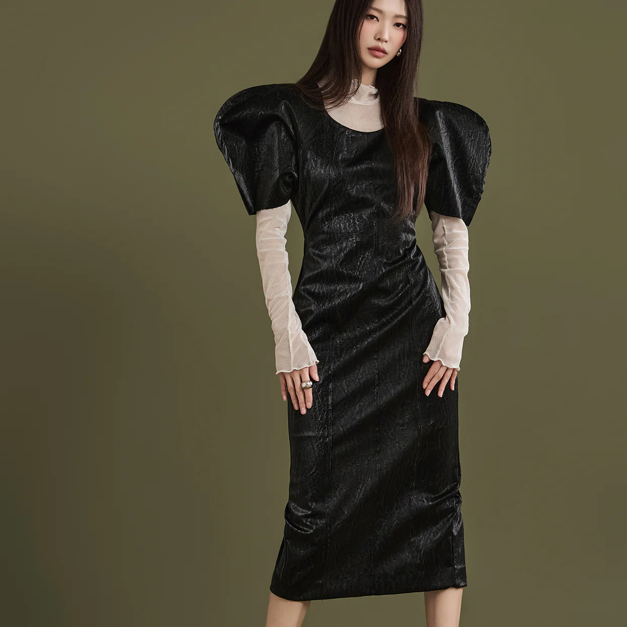 D9454 Enameled Dress - Image 2