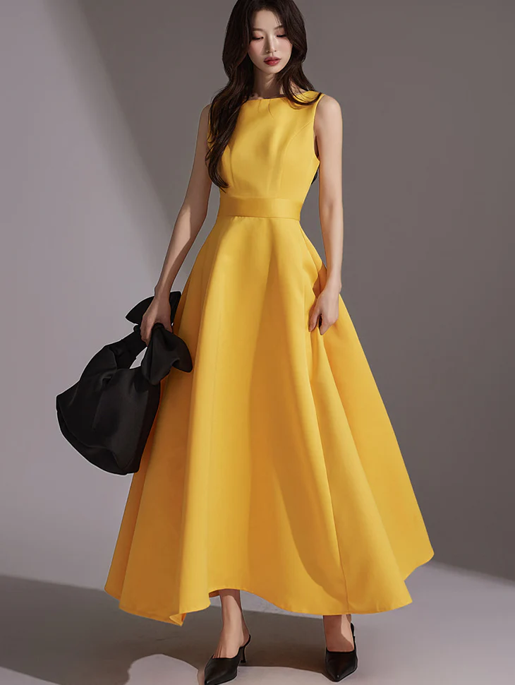 D9467 Flare Long Dress
