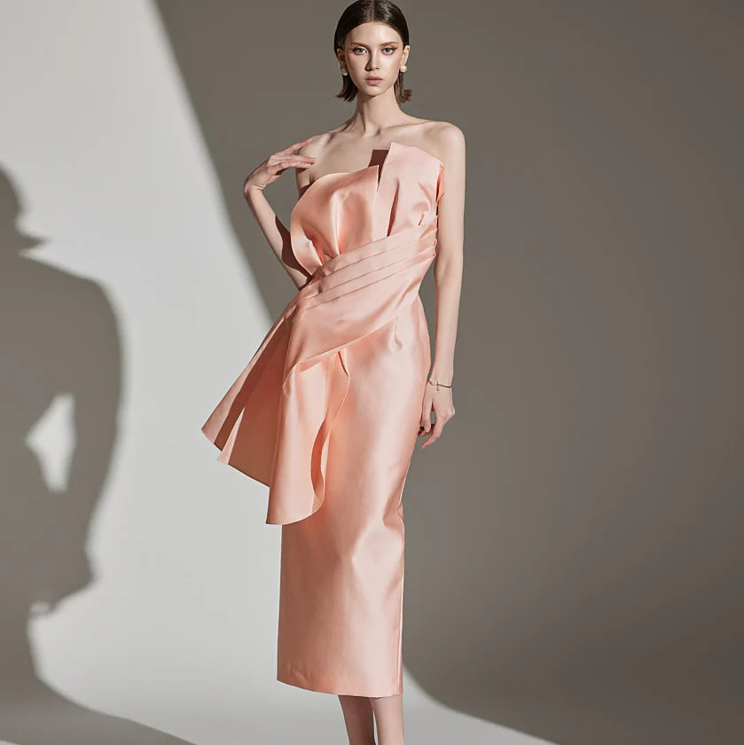 D9471 Frill Tube Top Dress - Image 2