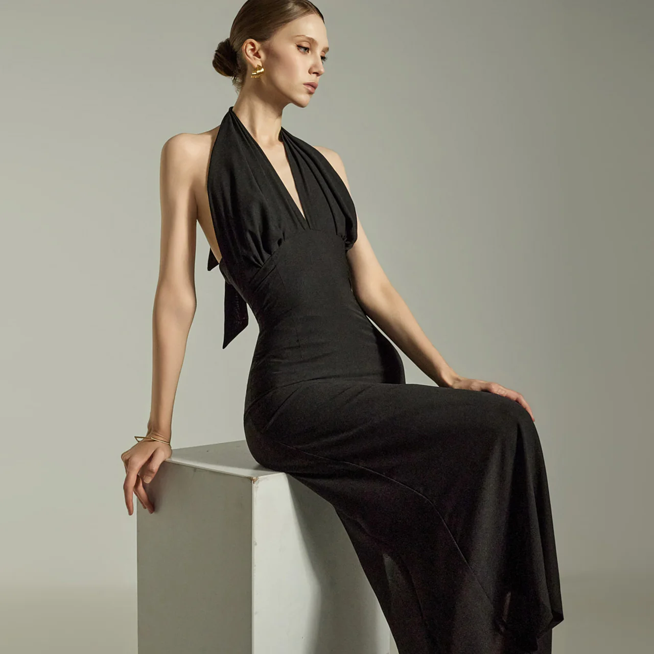 D9492 Halter Neck Dress - Image 2