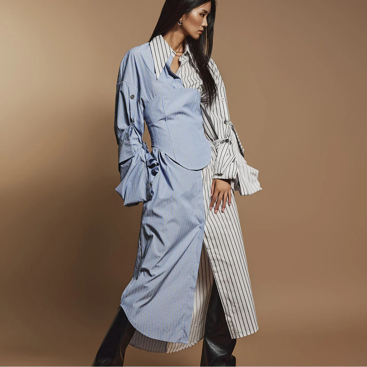 D9504 Bustier and Shirt Dress - Image 2