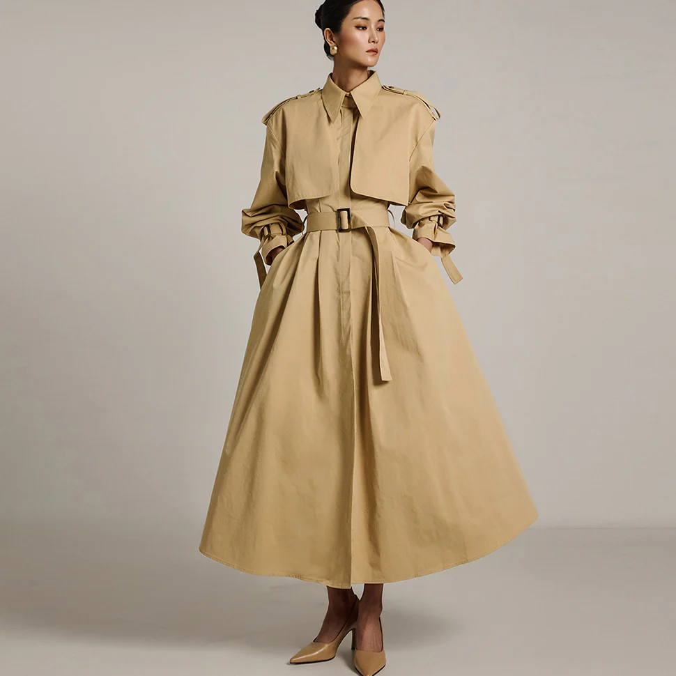 D9505 Trench Dress With Belt - Image 2
