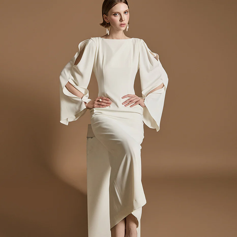 D9508 Boat neck Dress - Image 2