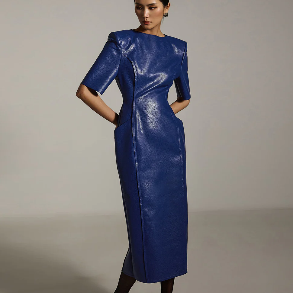 D9525 Leather Dress - Image 2
