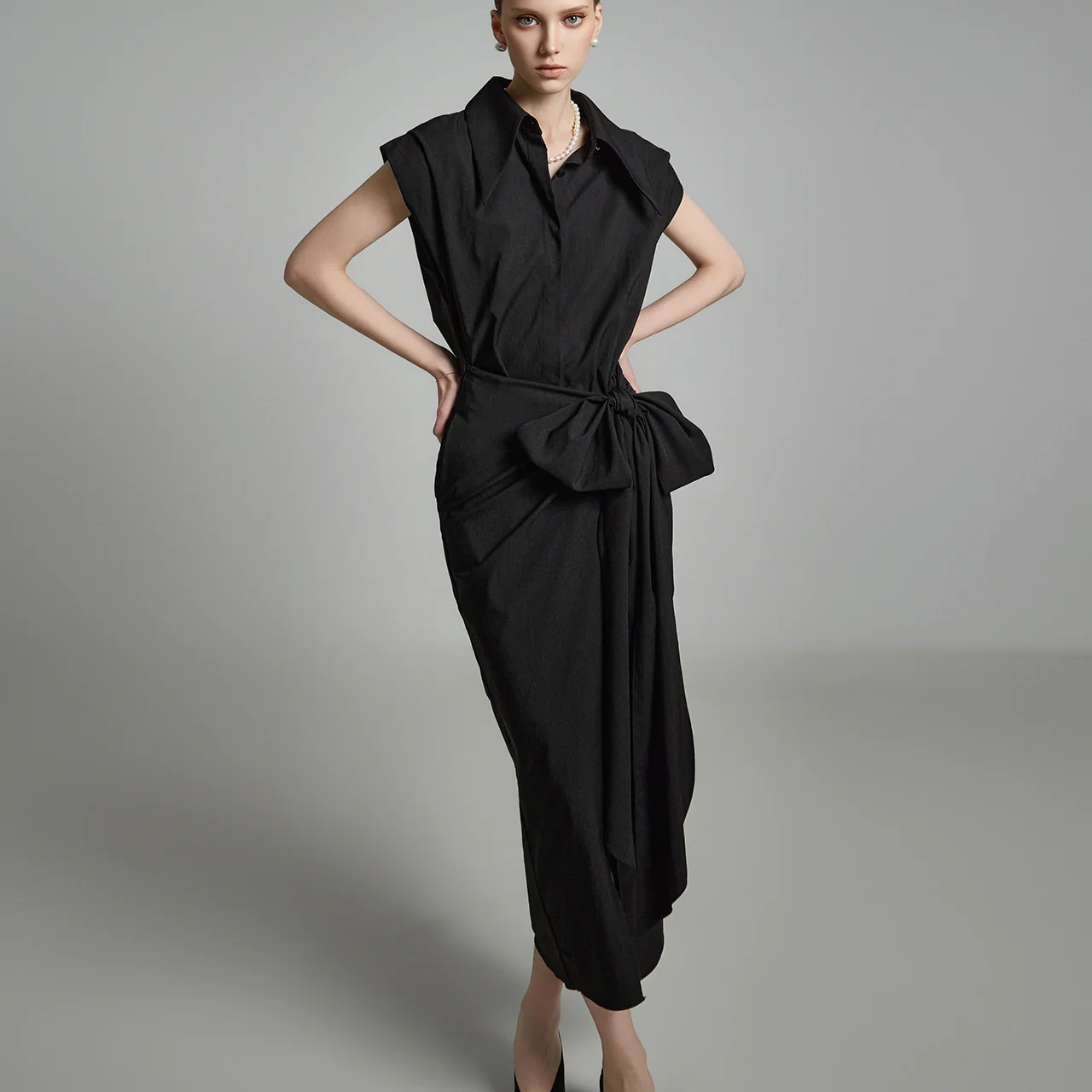 D9528 Shirt Dress with Strap - Image 2