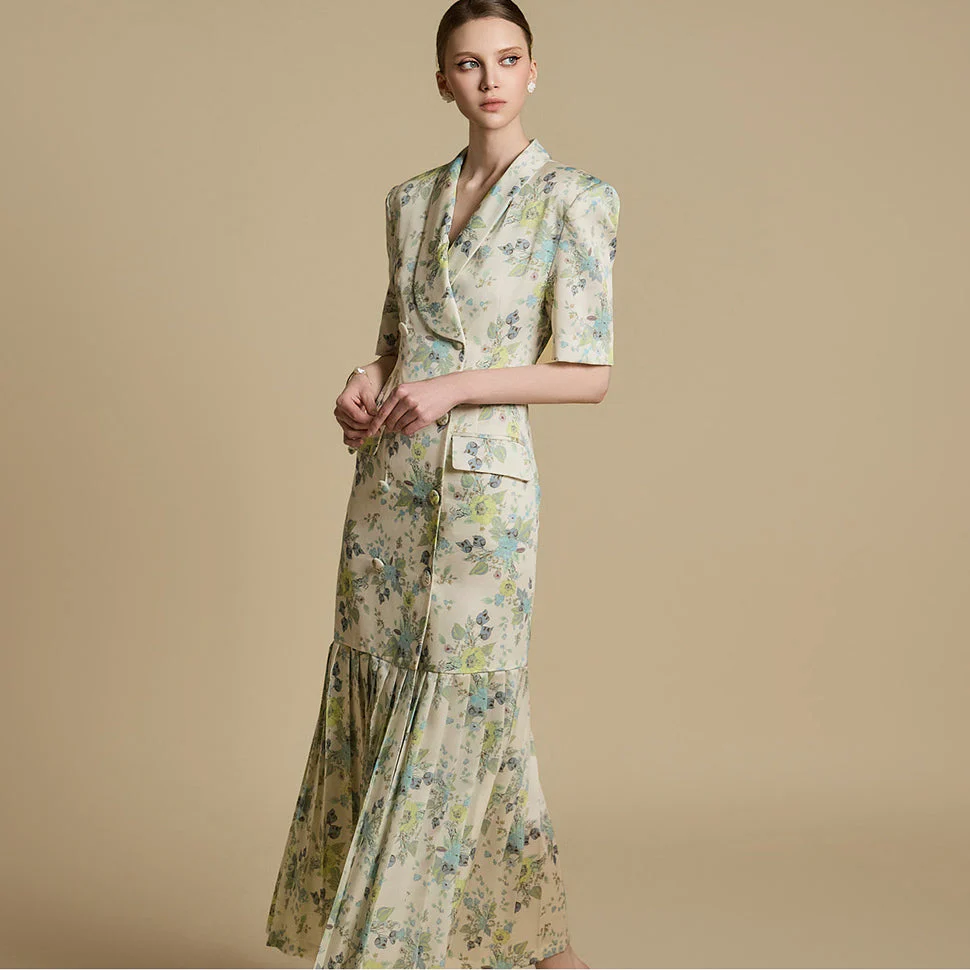 D9533 Flower Pleats Dress - Image 2