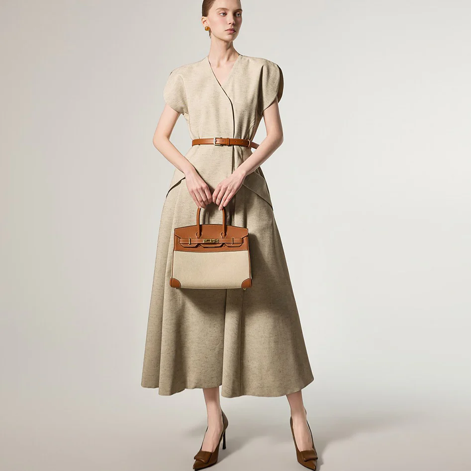 D9592 Wrap Flare Dress - Image 2