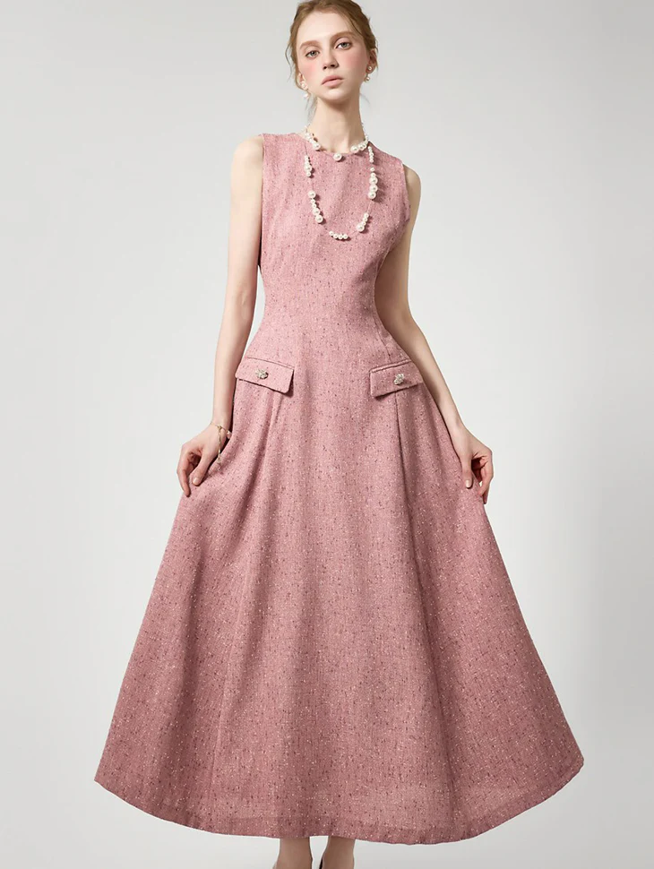 D9595 Sleeveless Flare Dress