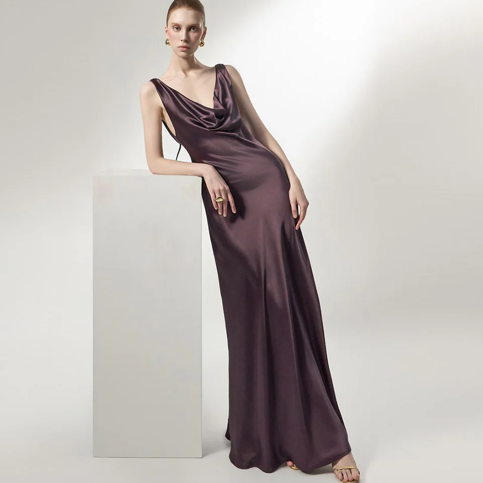 D9600 Satin Slip Dress - Image 2