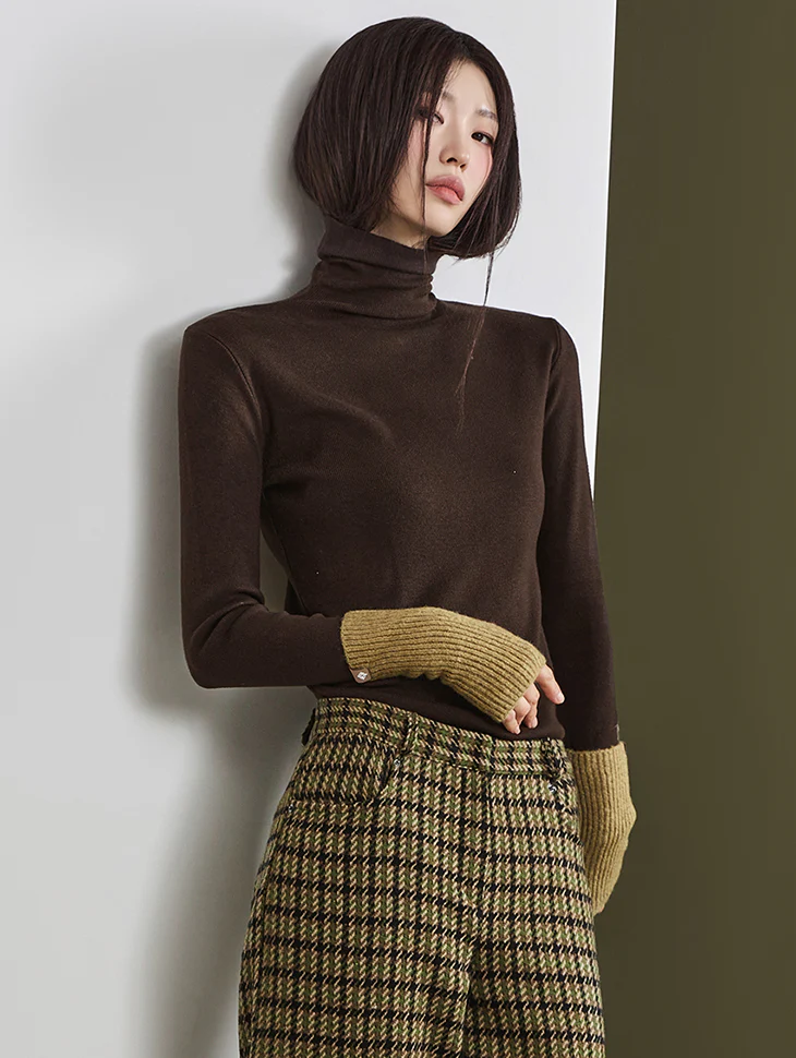 E3179 Turtleneck Slim Knit