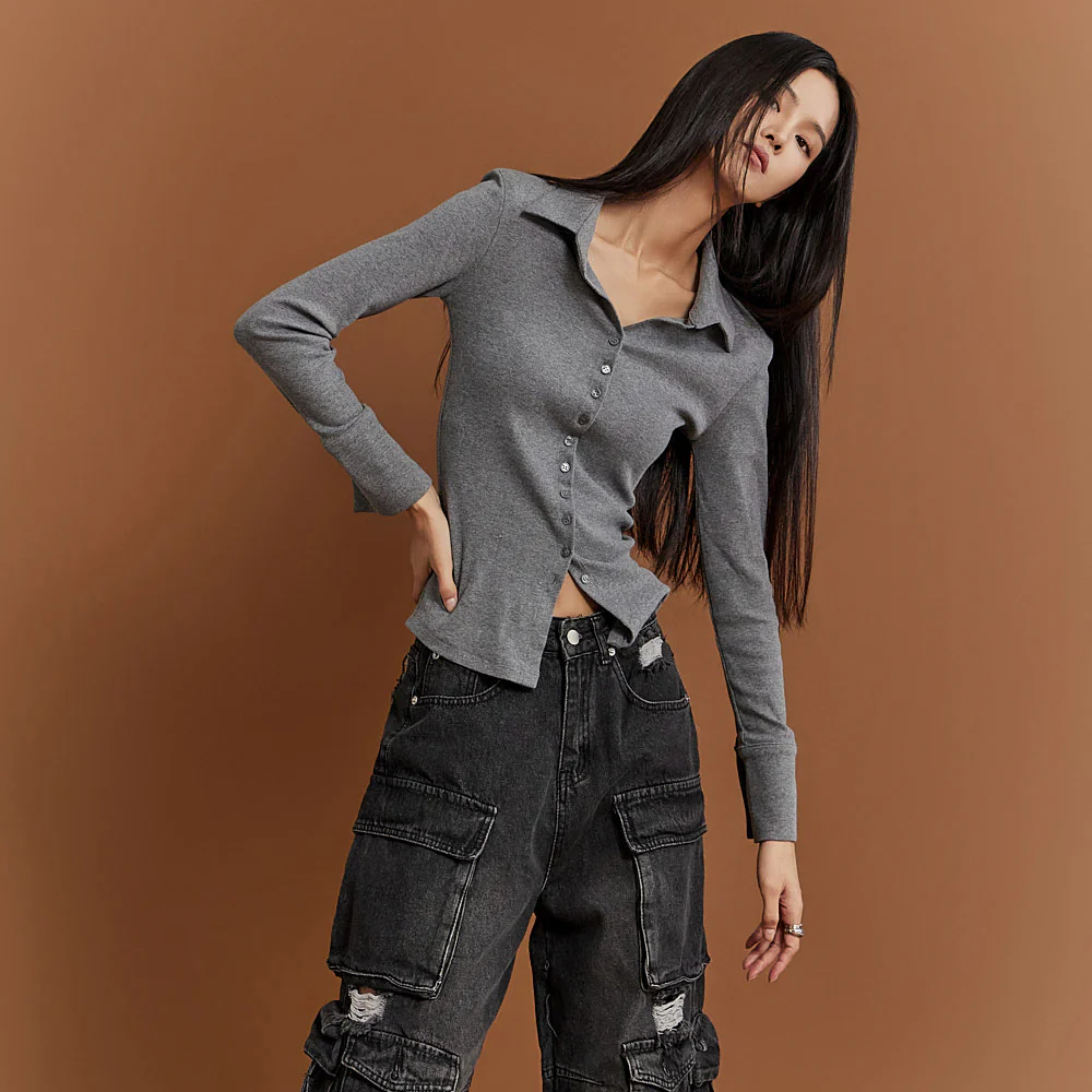 E3260 Button Shoulder Pad Top - Image 2