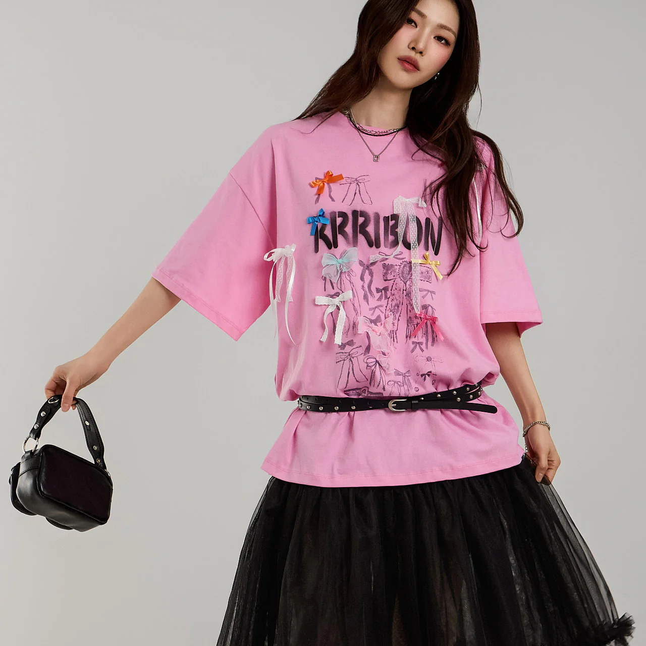 E3312 Ribbon Printed T-shirt - Image 2