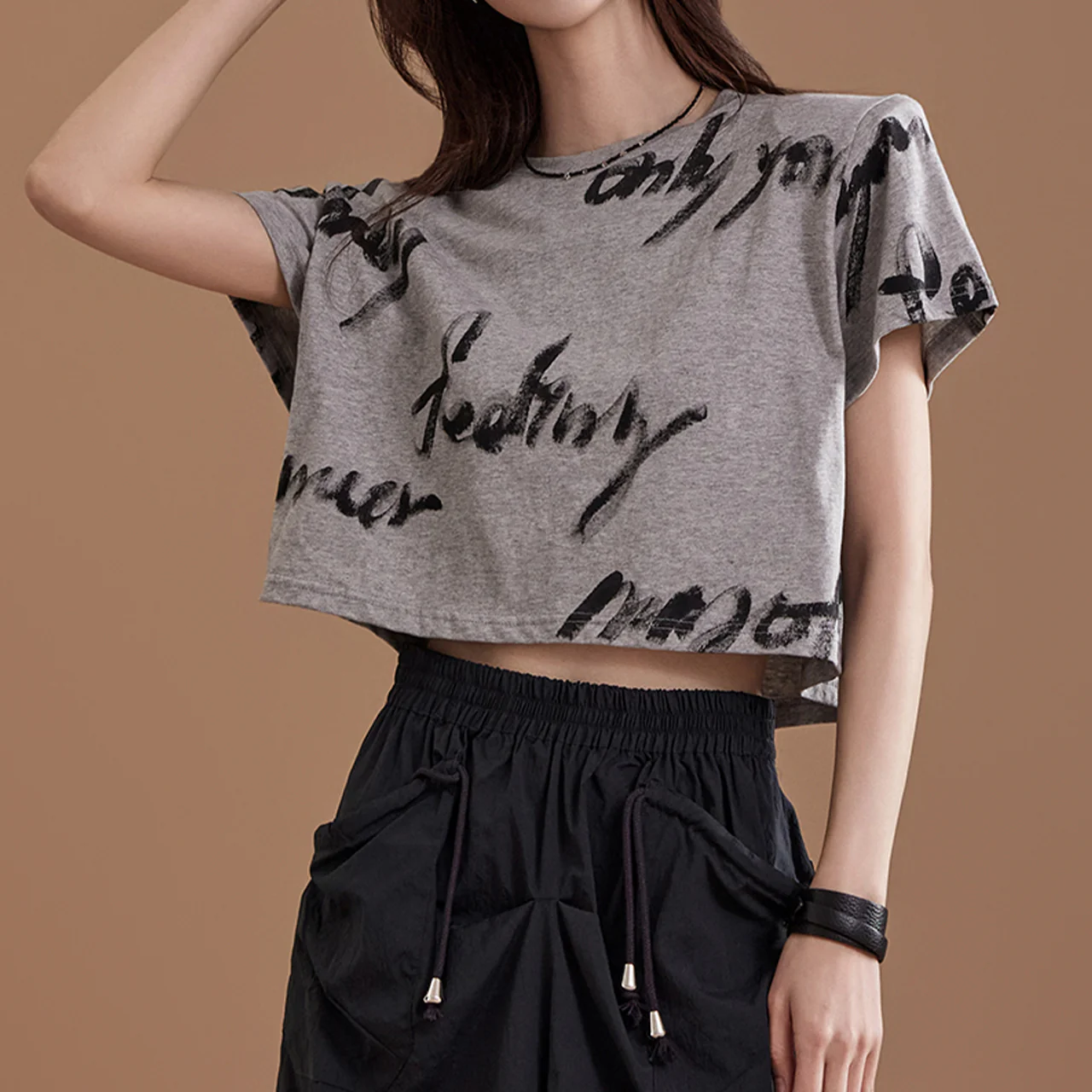 E3336 Brushstroke Textured Top - Image 2