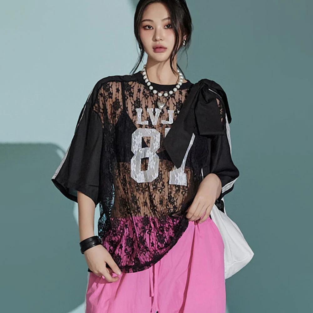 E3388 Lace Sheer Top - Image 2