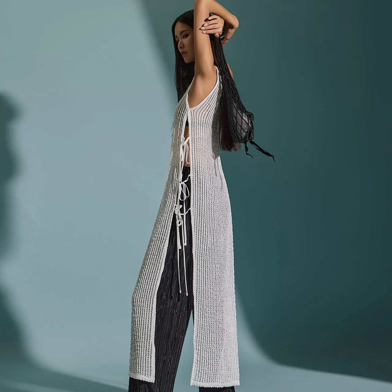 E3480 Net Long knit - Image 2