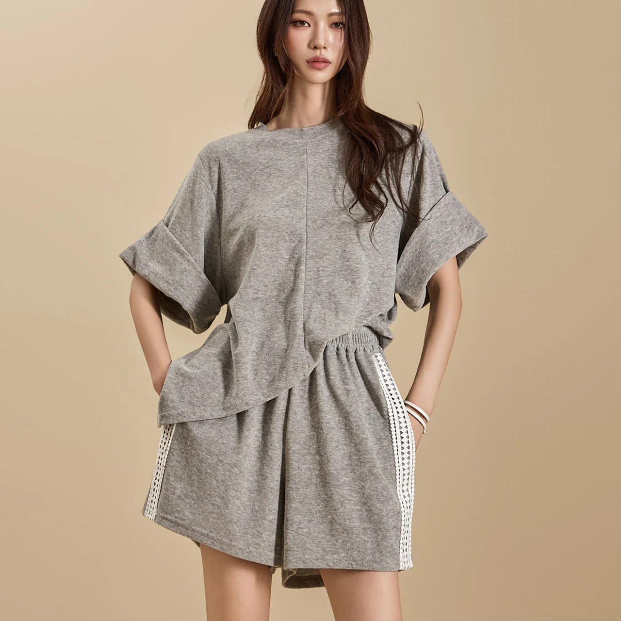 E3505 Terry Asymmetrical Top - Image 2