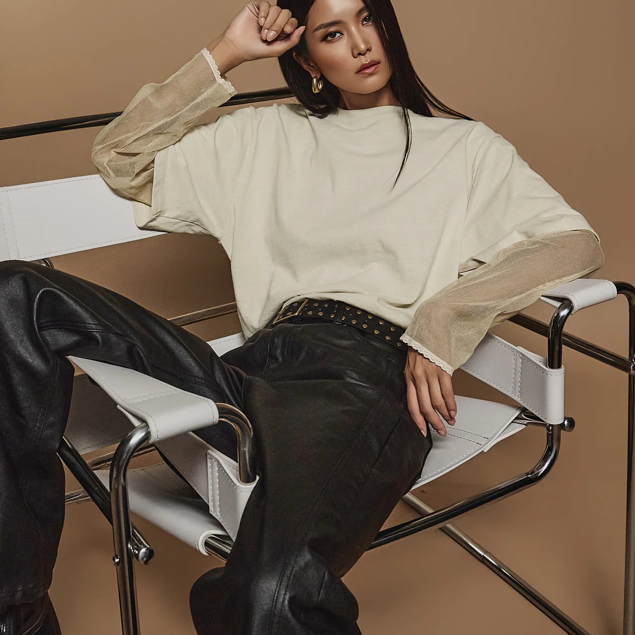 E3540 Mesh Layered Top - Image 2