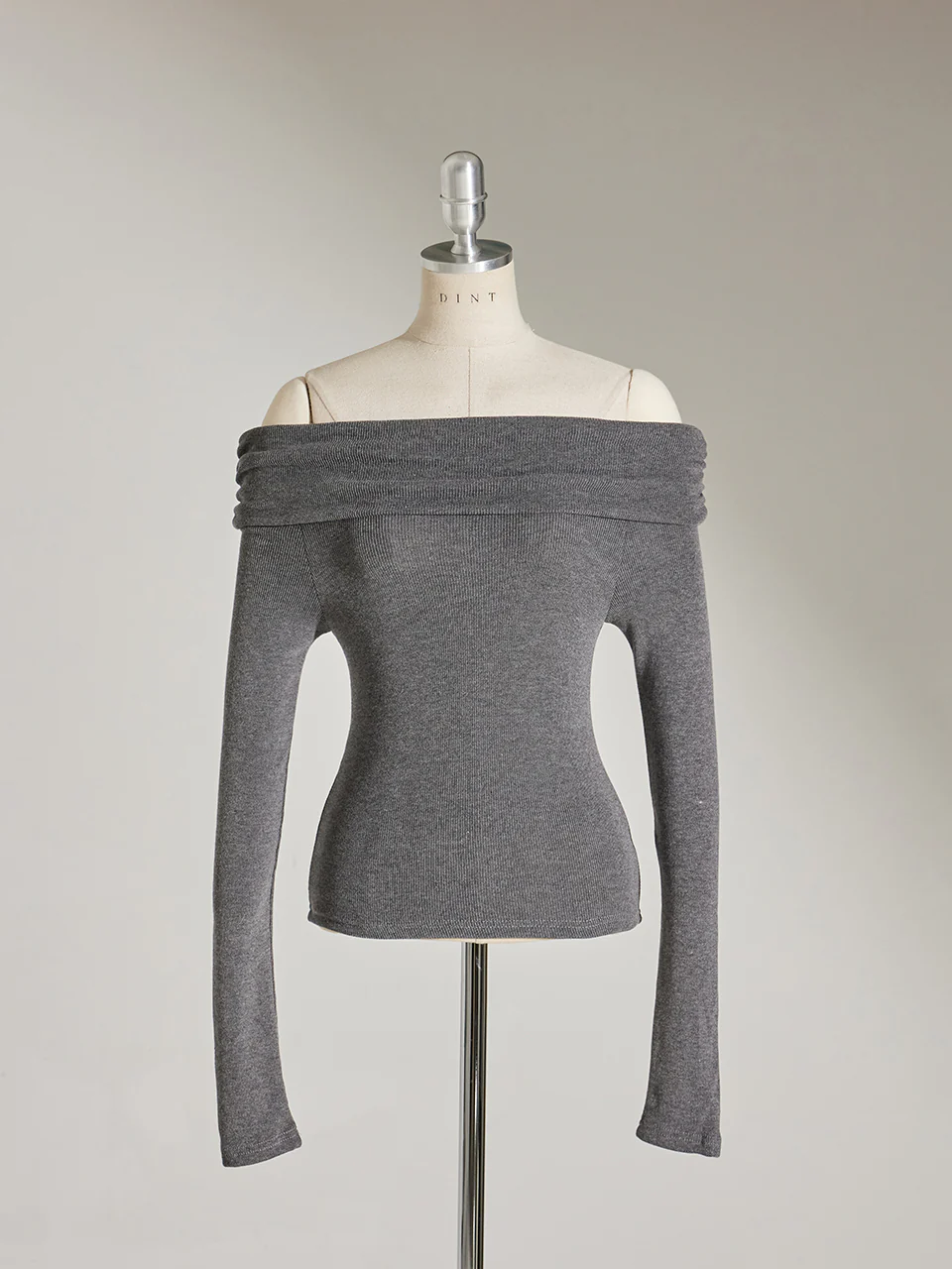 E3580 Shirring Off Shoulder Top