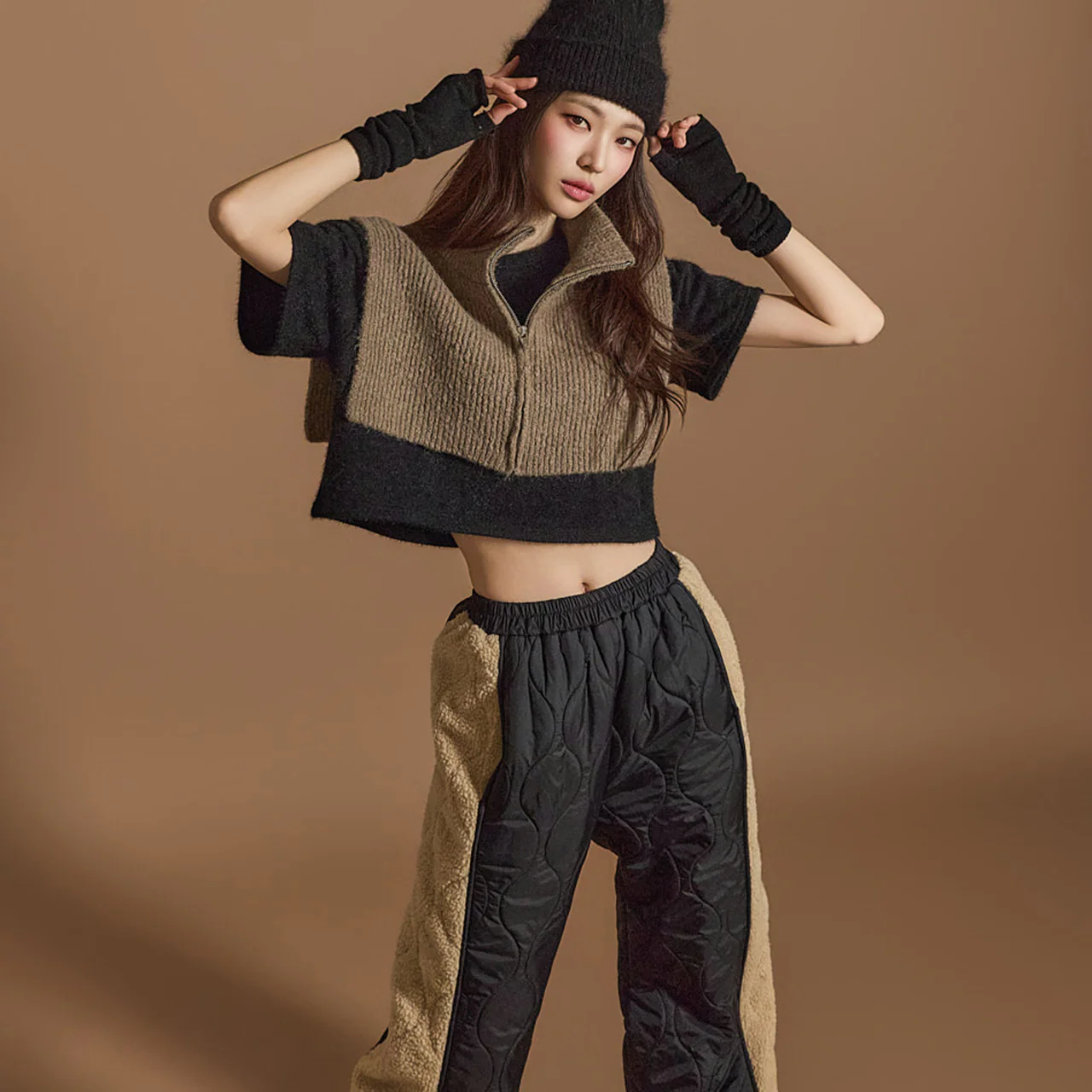 E3615 zipper shawl Cape Knit - Image 2