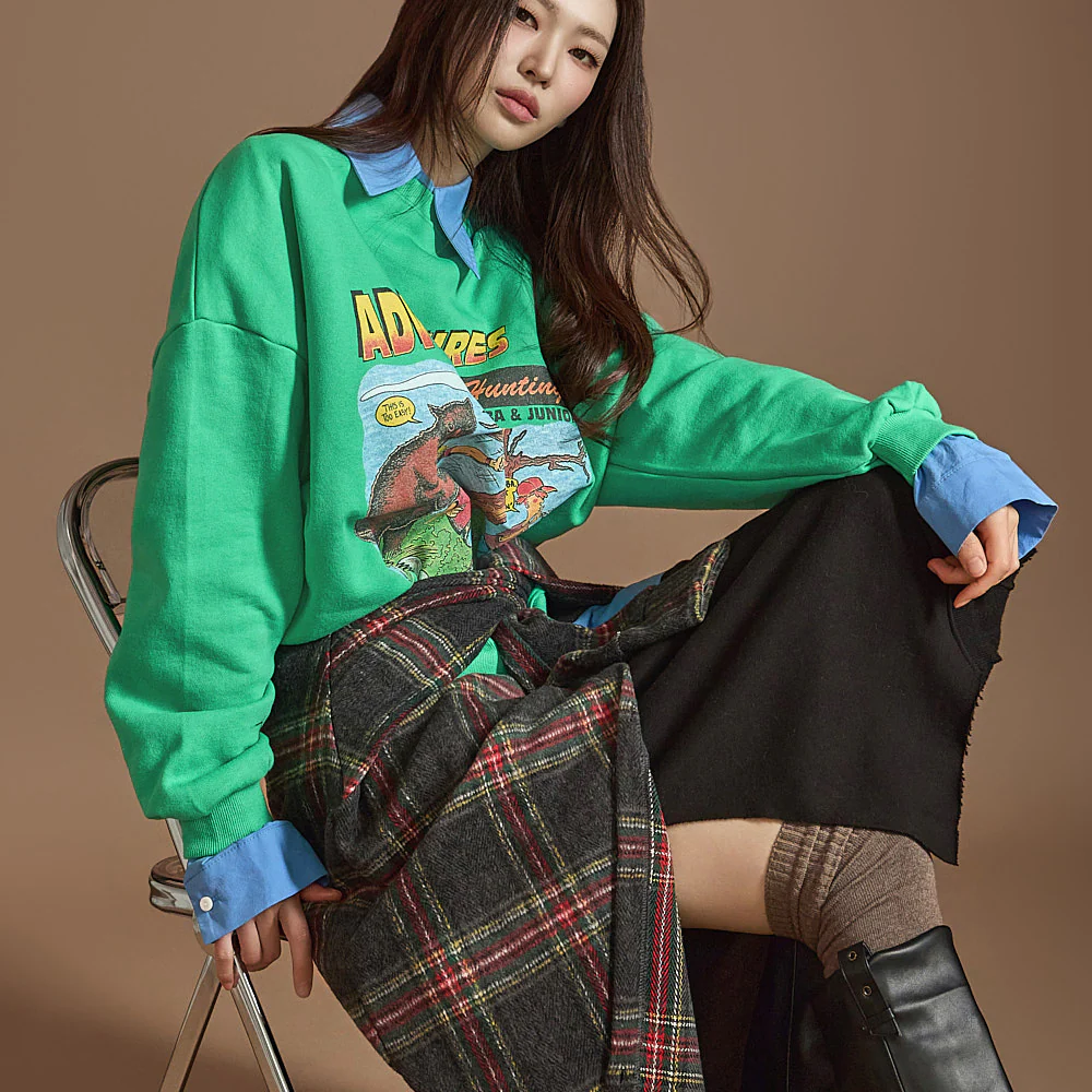 E3624 Printed Sweatshirt - Image 2