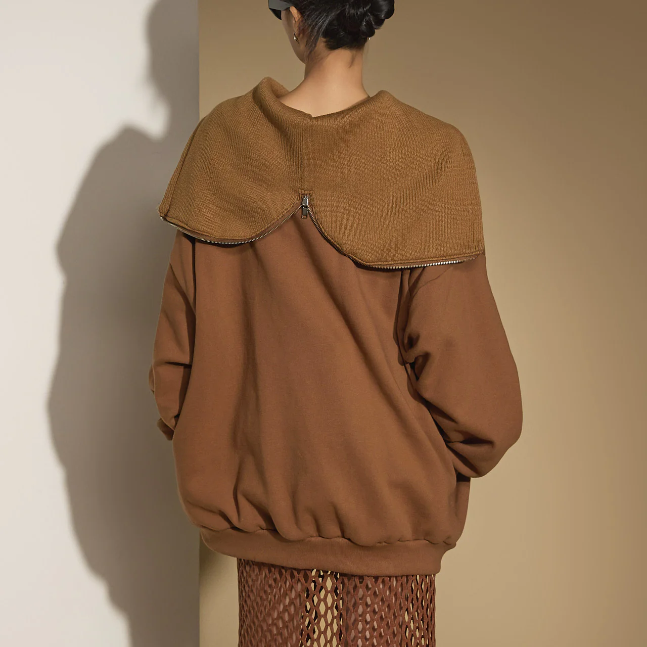 E3688 Sailor Collar Fleece-lined Sweatshirt - Image 2