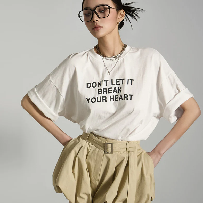 E3707 Texted T-shirt - Image 2