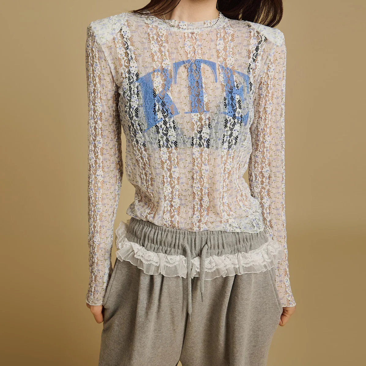E3709 Sheer Shoulder Pad Top - Image 2