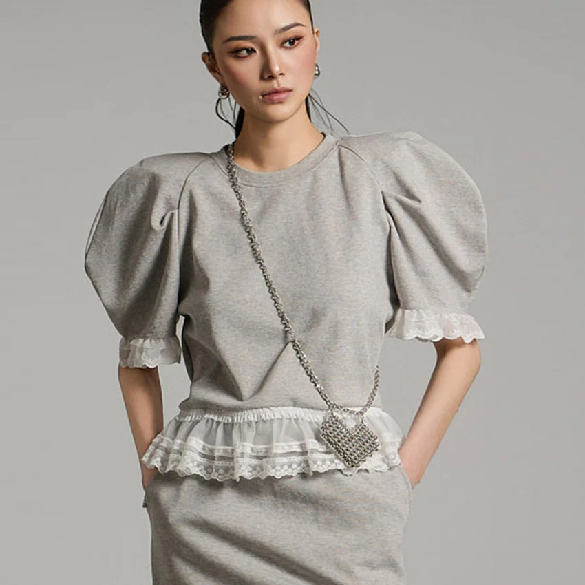E3729 Lace Sweatshirt - Image 2