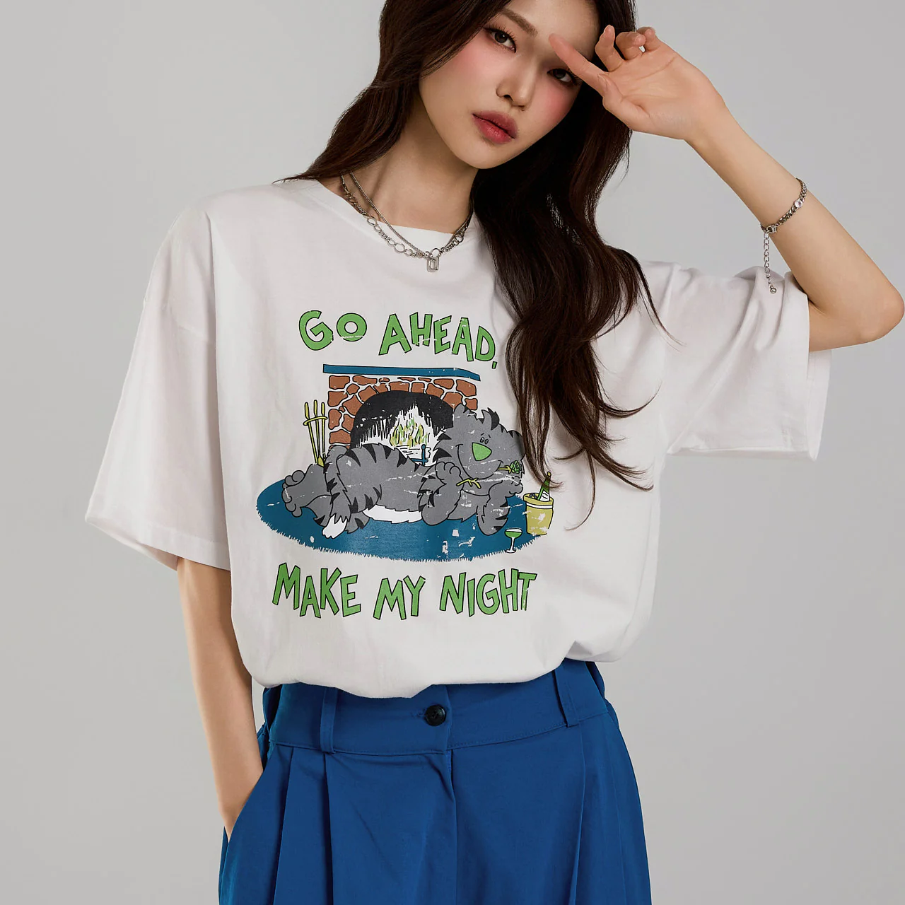 E3740 Printed Short-Sleeved T-Shirt - Image 2