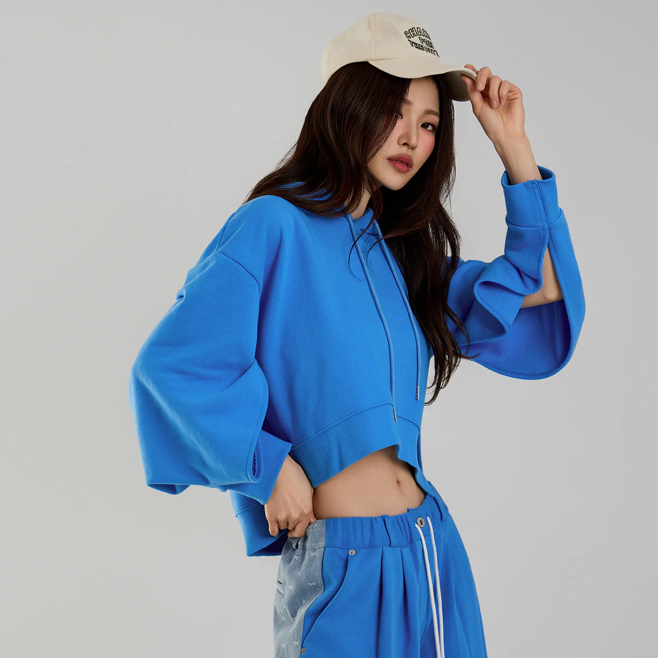 E3741 Asymmetric Hooded Top - Image 2