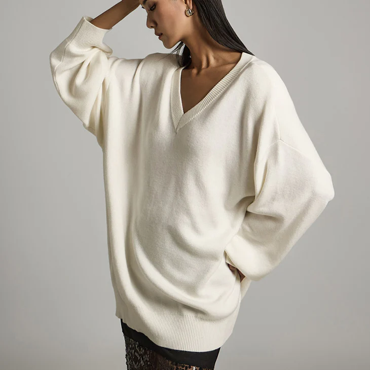 E3750 V-Neck Shoulder Pad Knit - Image 2