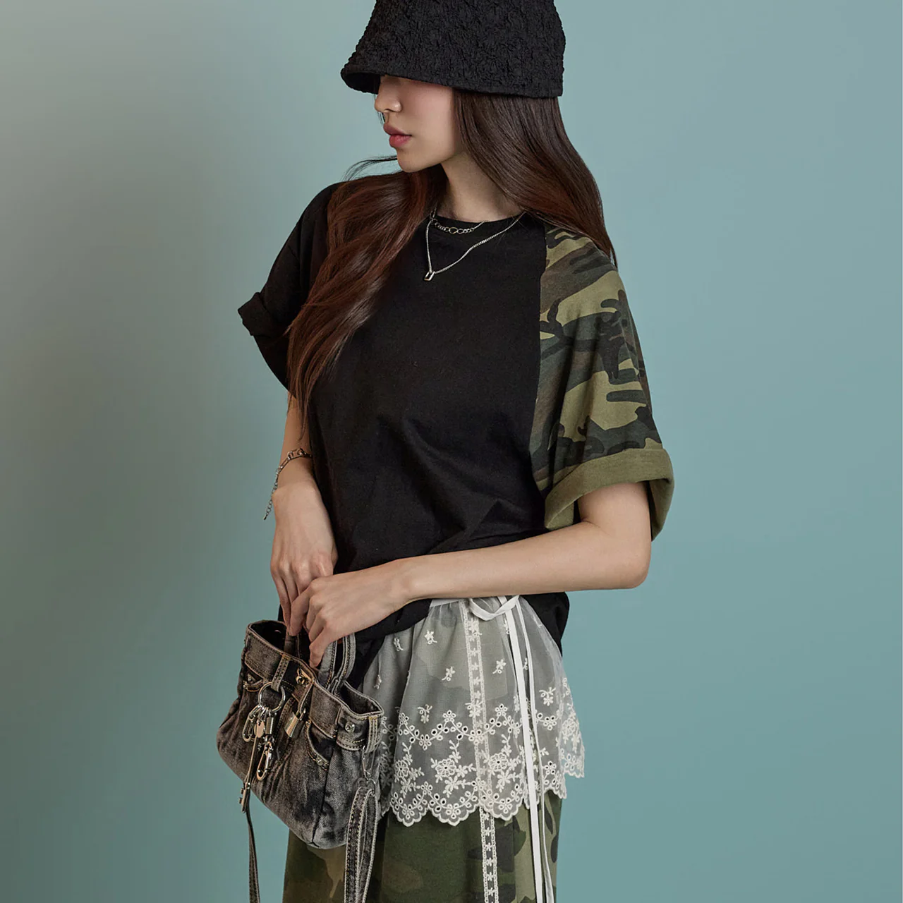 E3768 Camouflage Pattern T-Shirt - Image 2