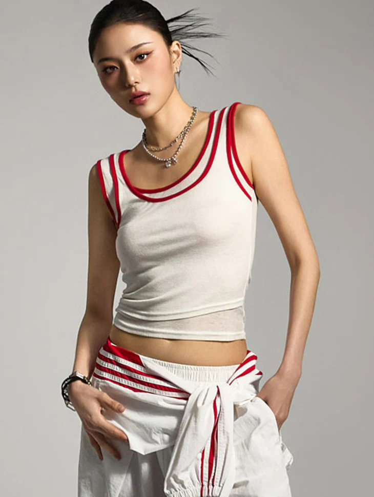E3794 Layered Sleeveless Top