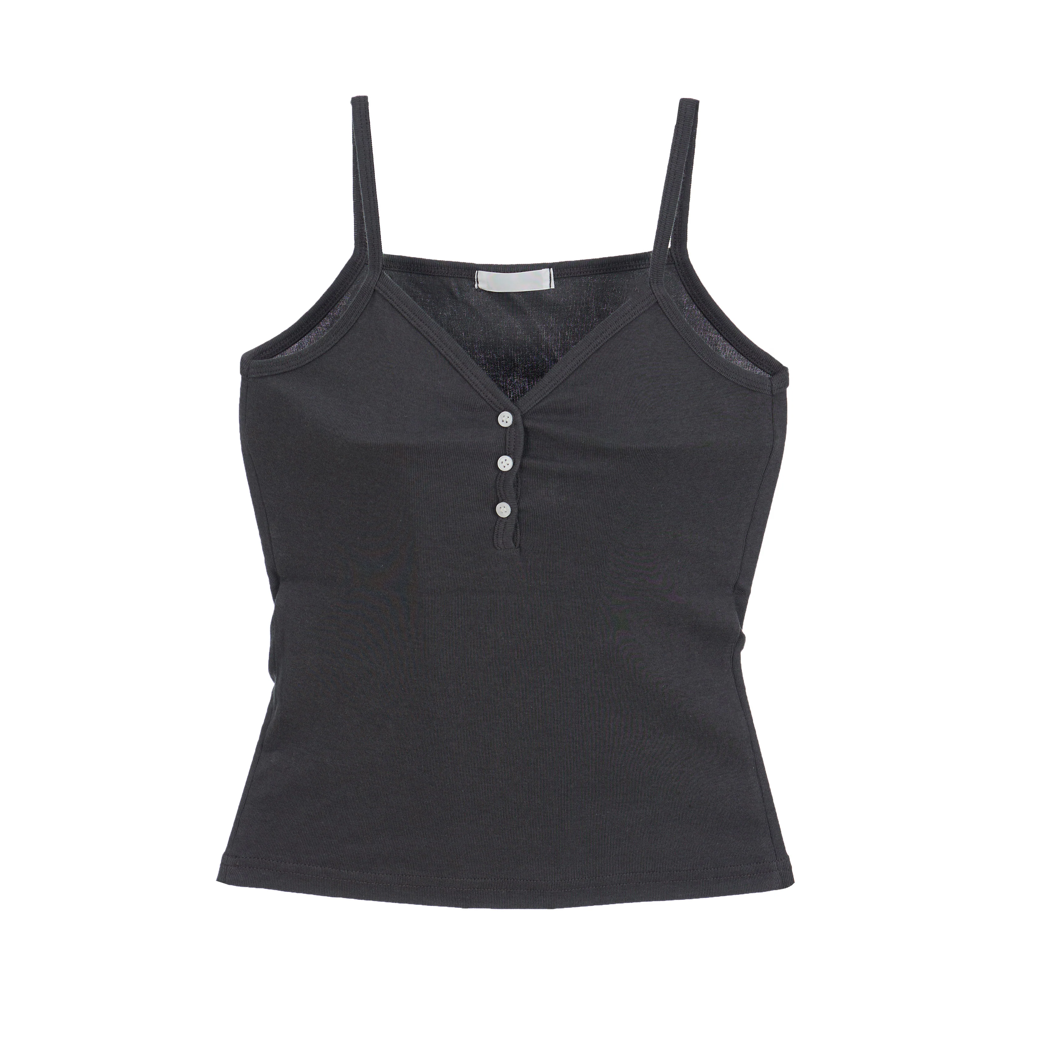 E3835 Button Sleeveless Top - Image 2