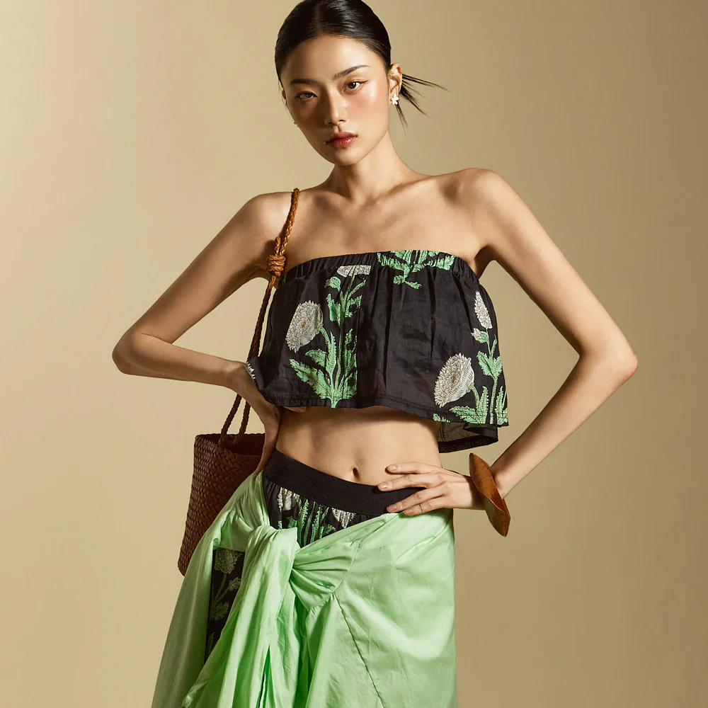 E3850 Floral  Tube Top - Image 2