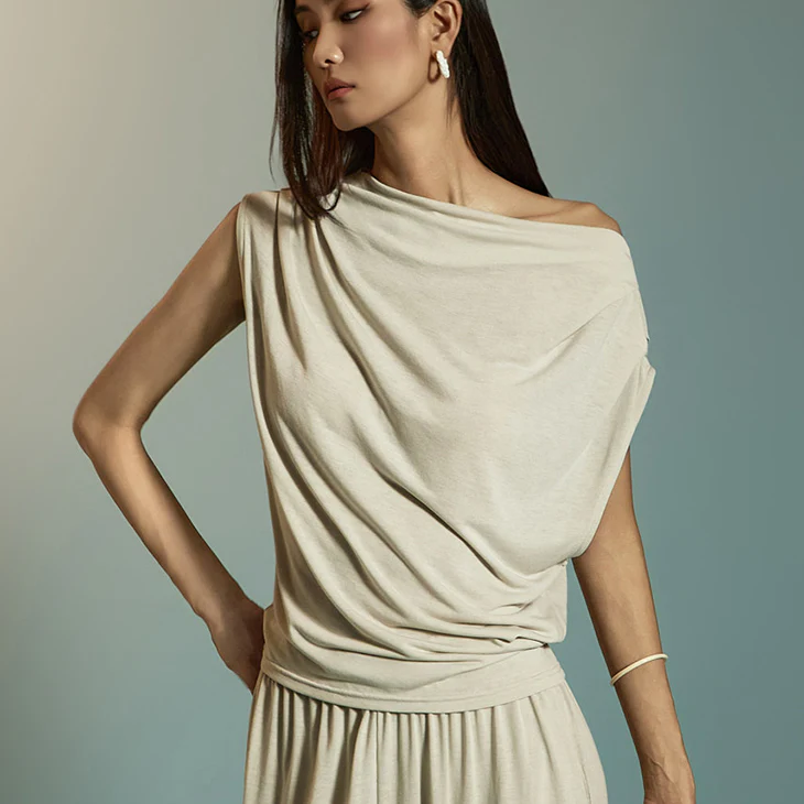 E3903 Cowl Neck Top - Image 2