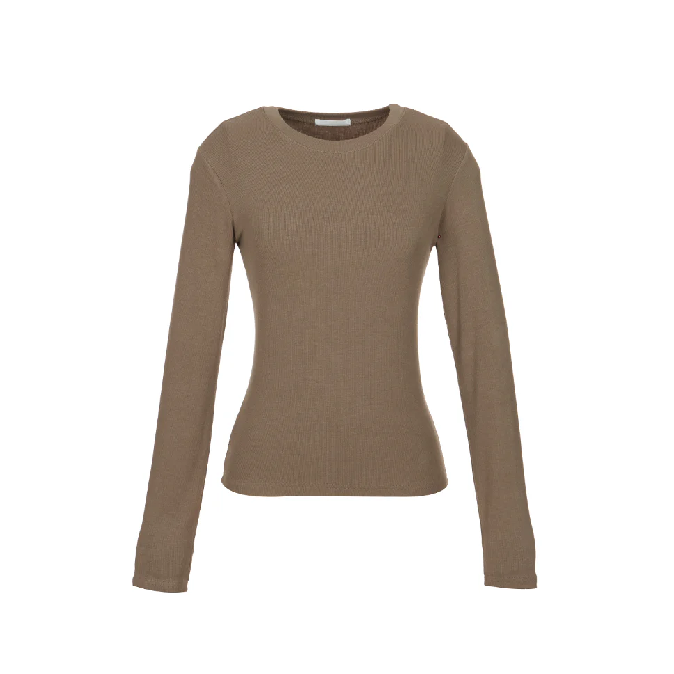 E3931 Ribbed Round-neck Top - Image 2