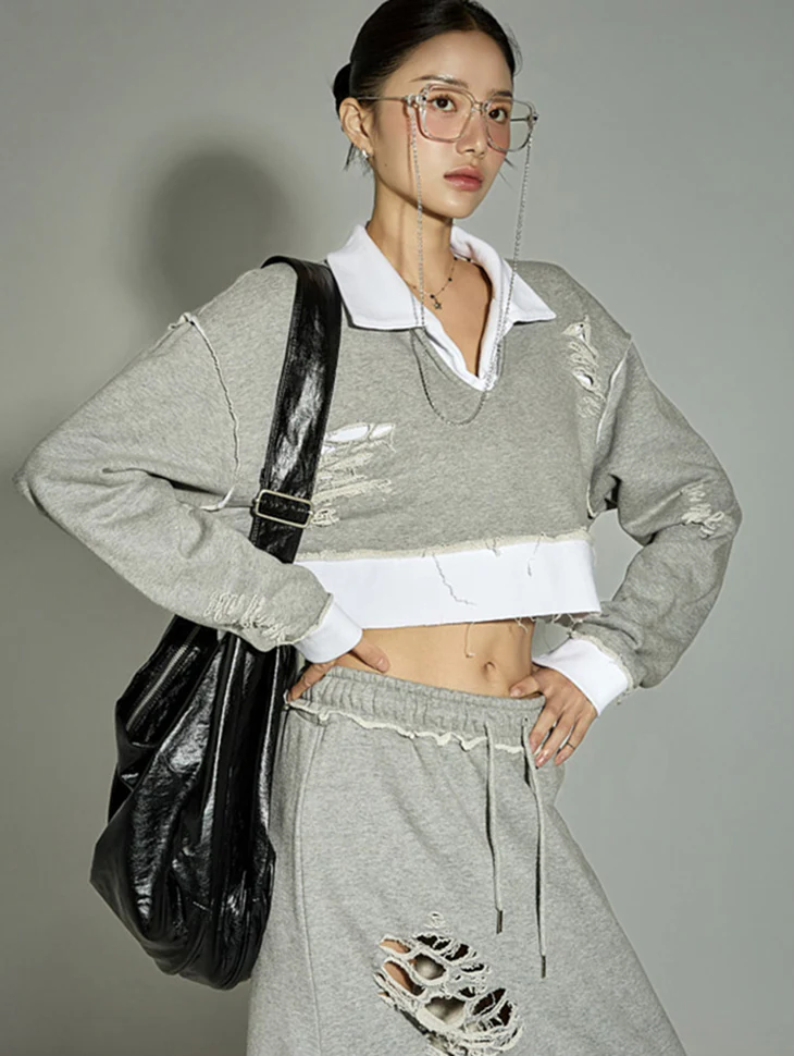 E3972 Collar Sweatshirts