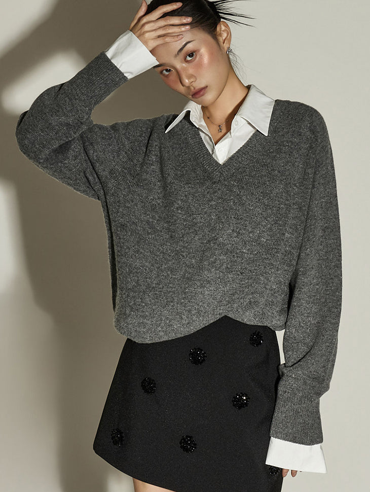E3995 V-neck Knit