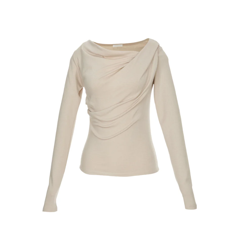 E4040 Shirred Fleece Top - Image 2